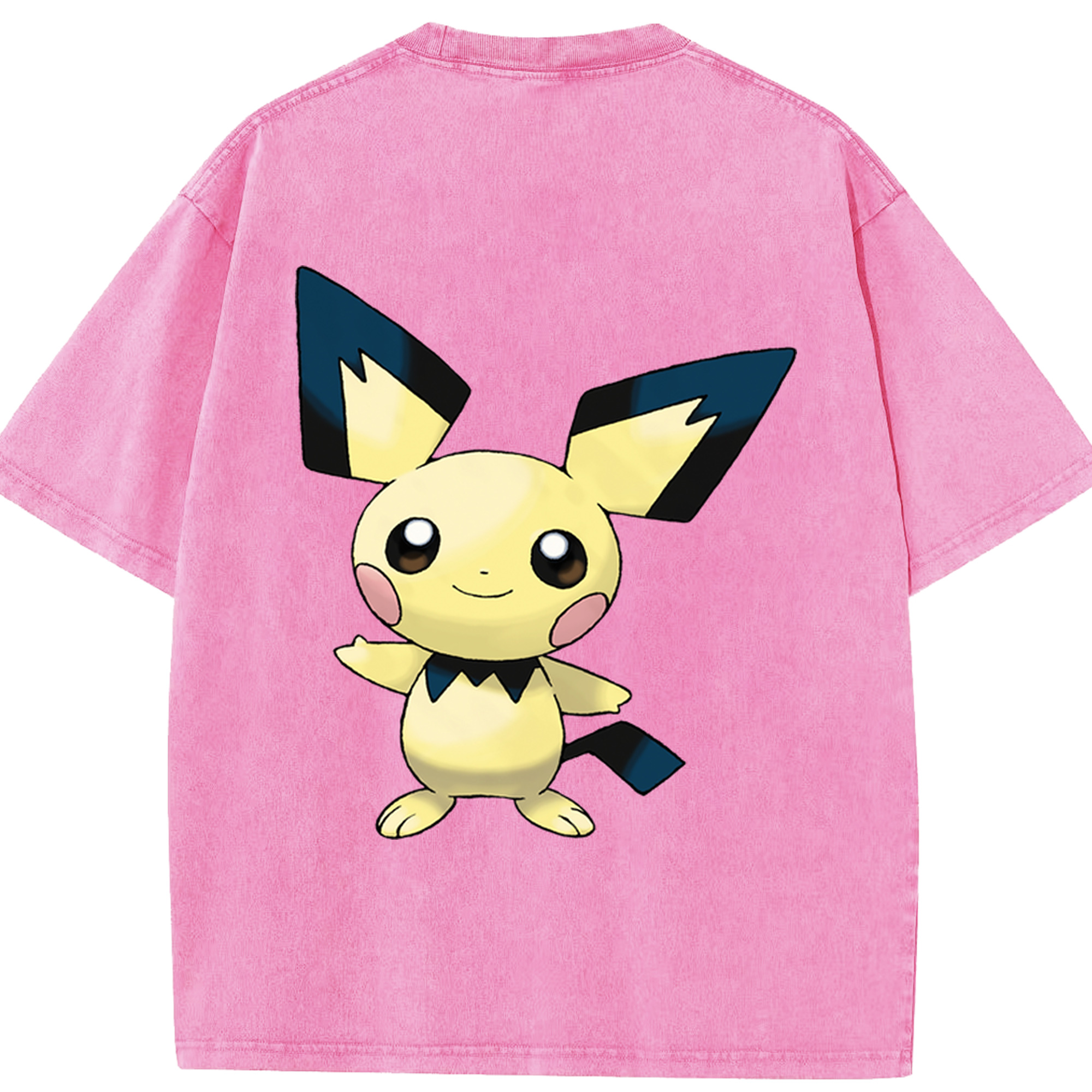 （画像用） ポケットモンスター Pokémon 綿100% ヴィンテージ風 半袖Tシャツ（背面プリント）